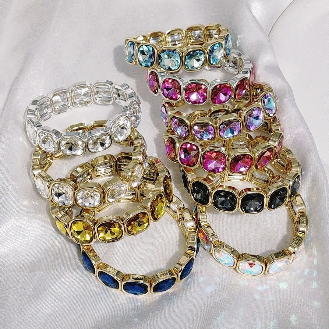Bracelet bohème féminin en dentelle de pierres précieuses avec design diamanté - NovaShop NovaShop SL0261 Gold Bigbuy
