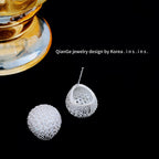 Ball head stud earrings, refined and versatile style