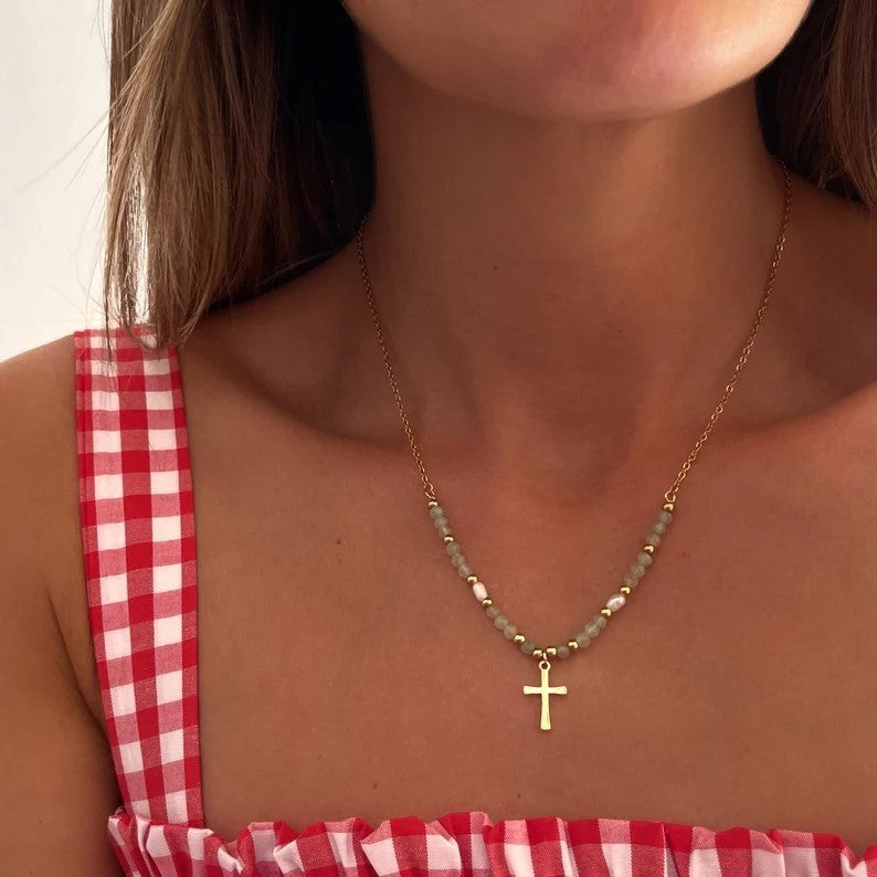 Hip-hop cross necklace, trendy personality, versatile