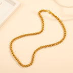 Alloy necklace with a simple and modern design, inspired by snake bones.