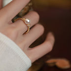 High Sense Antique Twisted Pearl Ring