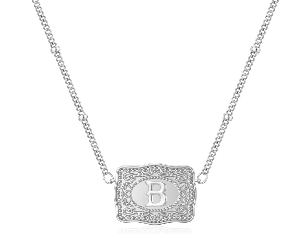 Personalized Letter Necklace Elegant Unisex Copper Jewelry