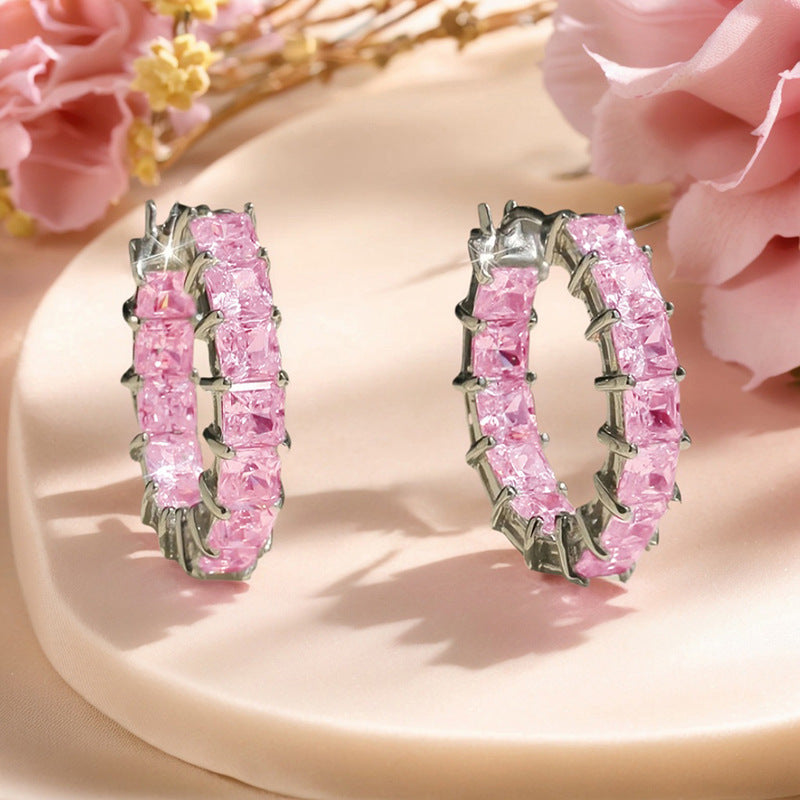 Boucles d’oreilles pour femmes au design moderne et polyvalent - NovaShop NovaShop Pink Bigbuy