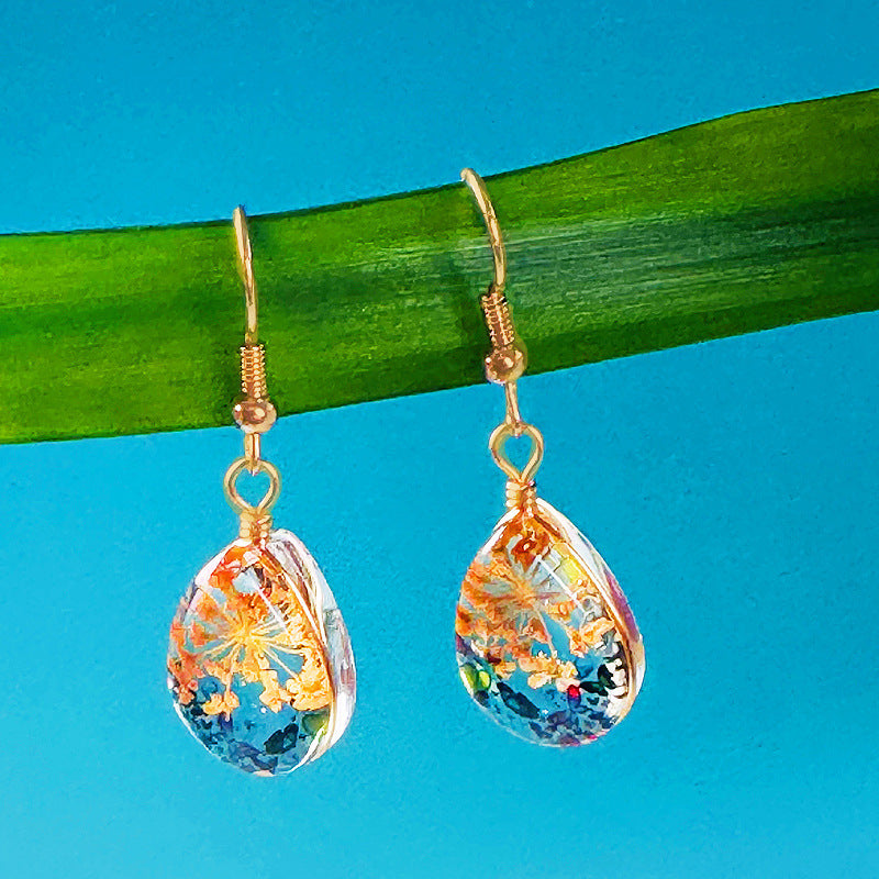 Water Drop Earrings – Bird and Flower Language Scent