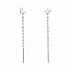 Boucles d’Oreilles Pendantes Femme à Aiguille en Argent Sterling - NovaShop NovaShop Star Moon Hanging Earrings Bigbuy