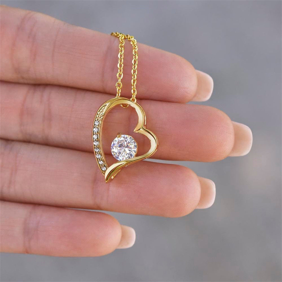 Collier Cœur Creux au Style Élégant et Personnalisé - NovaShop NovaShop Silver / Card gift box Bigbuy