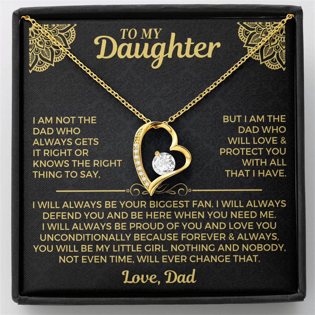 Collier Cœur Creux au Style Élégant et Personnalisé - NovaShop NovaShop Gold / Card gift box Bigbuy