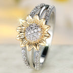 Diamond Sunflower Fashion Ring