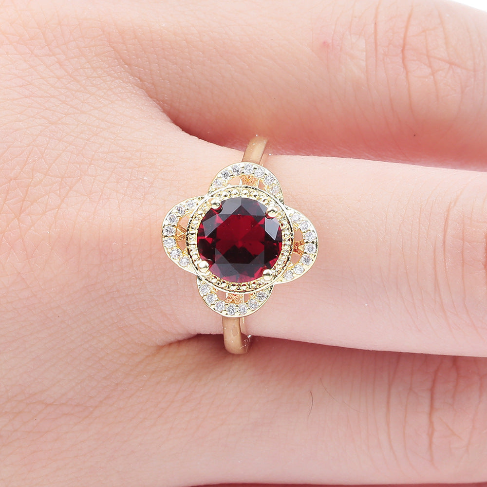 Copper ring set with zirconia – a refined and modern piece of jewelry