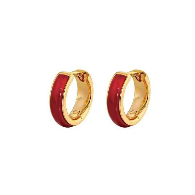 Elegant Clip-on Earrings in White Gold and Red Gold