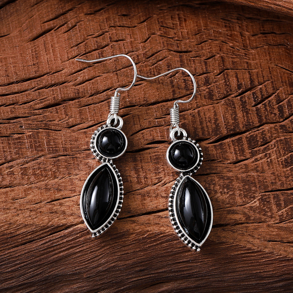 Boucles d’oreilles pendentif vintage en pierres précieuses - NovaShop NovaShop A Pair Of Black Bigbuy