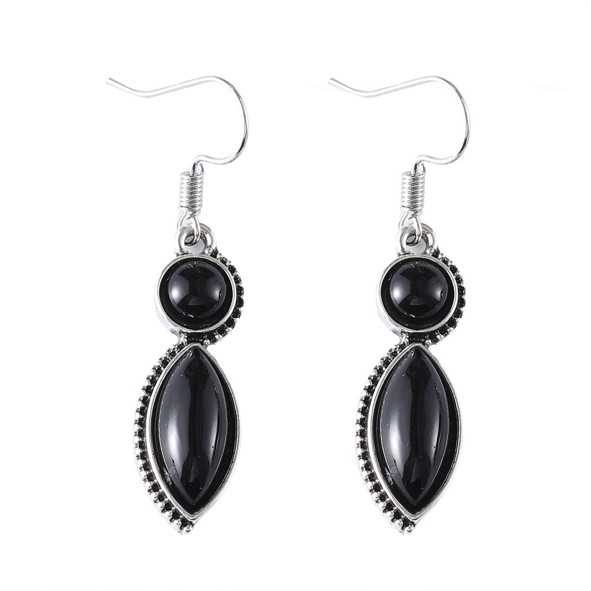 Boucles d’oreilles pendentif vintage en pierres précieuses - NovaShop NovaShop A Pair Of Black Bigbuy