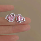 Guardian Heart Design Stud Earrings