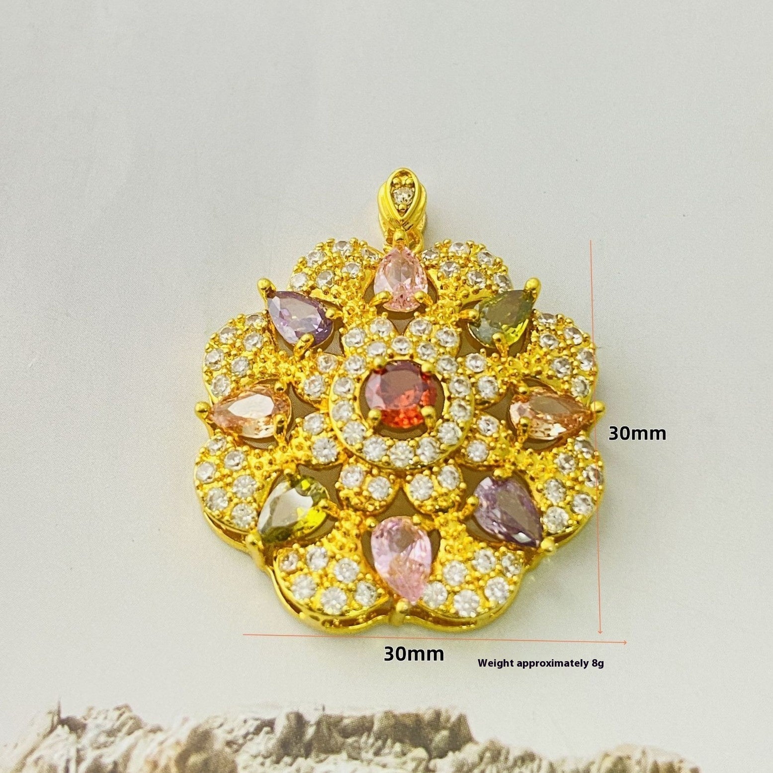 Collier pendentif zircon coloré pour femme - NovaShop NovaShop A Gold Pendant Bigbuy