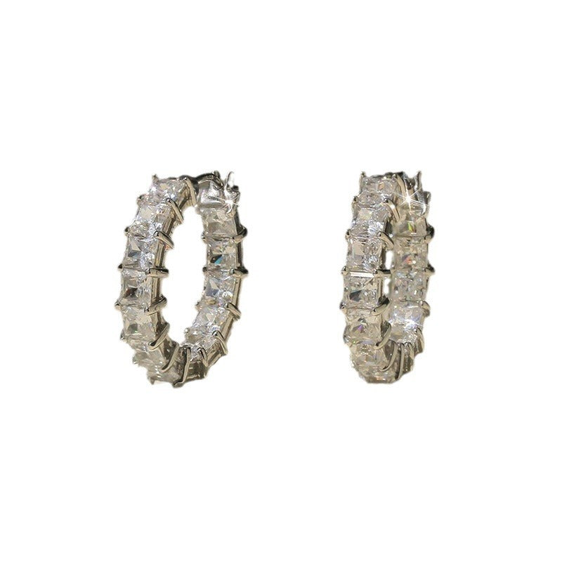 Boucles d’oreilles pour femmes au design moderne et polyvalent - NovaShop NovaShop White Gold Color Bigbuy