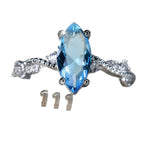 Women's Trendy Navy Blue Ring – Shiny Stone
