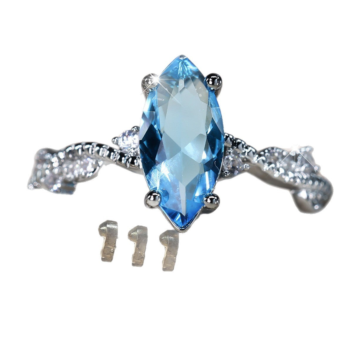 Women's Trendy Navy Blue Ring – Shiny Stone