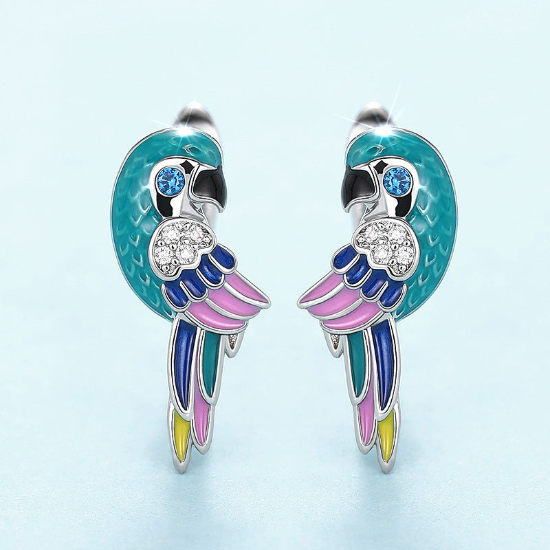 Parrot clip-on earrings