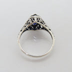 Versatile Women's Ring in Hollow Geometric Zircon