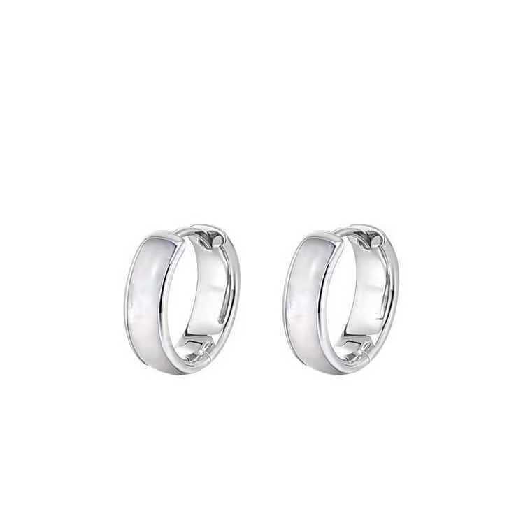 Elegant Clip-on Earrings in White Gold and Red Gold