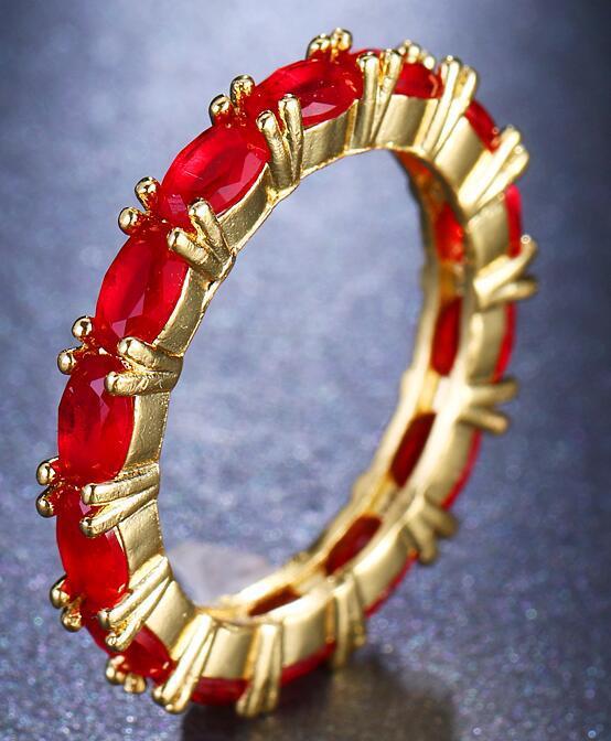 Gold Plated Women's Ring with Zircon - Elegant and Modern Square T Design