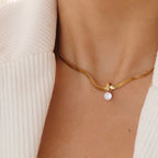 Collier géométrique orné de diamants – Style européen et américain - NovaShop NovaShop Gold / Round Drill Bigbuy