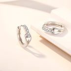Boucles d’oreilles élégantes à clip micro-serties de zircon, combinant raffinement - NovaShop NovaShop White Gold Color Bigbuy