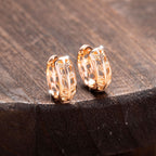 Boucles d’oreilles haut de gamme en forme de feuille ajourée, design de niche - NovaShop NovaShop Rose Gold Bigbuy