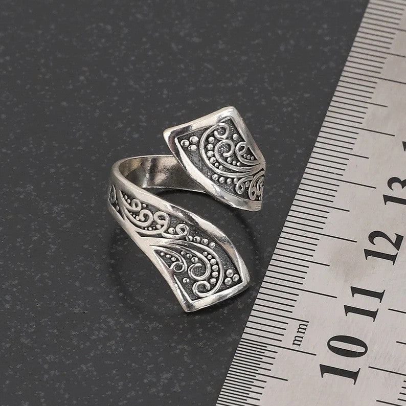 Women's Ring in a Minimalist and Personalized Retro Style
