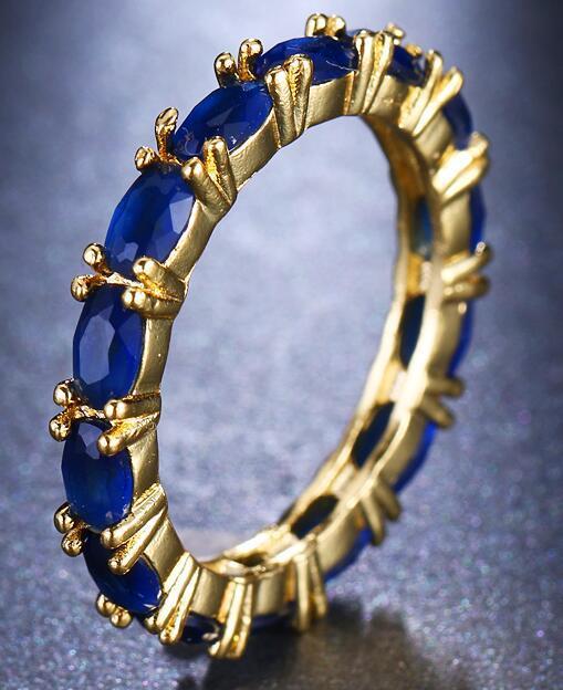 Gold Plated Women's Ring with Zircon - Elegant and Modern Square T Design