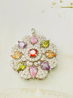 Collier pendentif zircon coloré pour femme - NovaShop NovaShop A White GoldWith Chain Bigbuy
