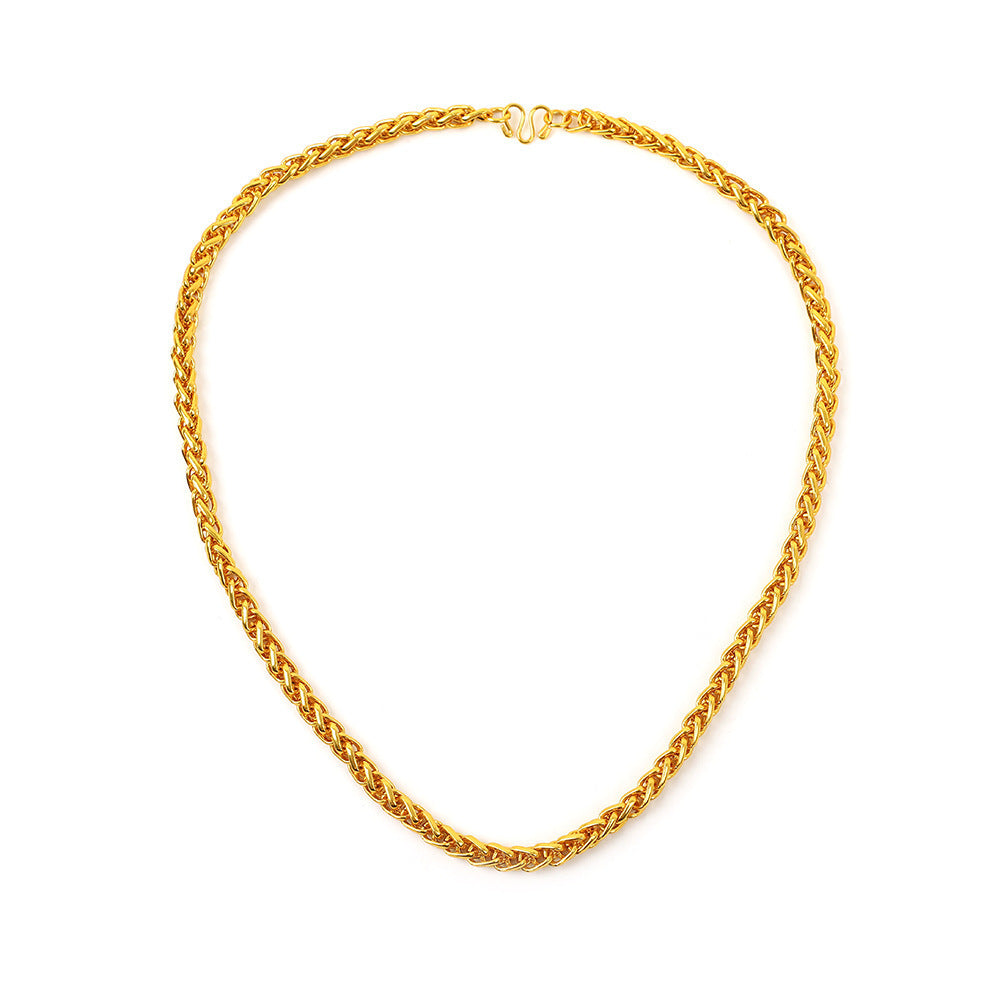 Alloy necklace with a simple and modern design, inspired by snake bones.
