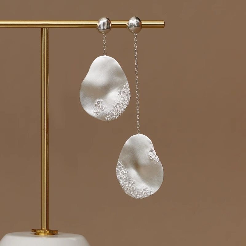 Advanced Chinese Style Asymmetrical Earrings for Women