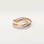 Three couple rings entirely set with diamonds